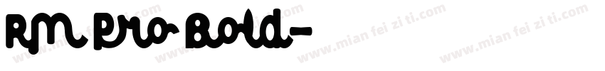 RM Pro Bold字体转换